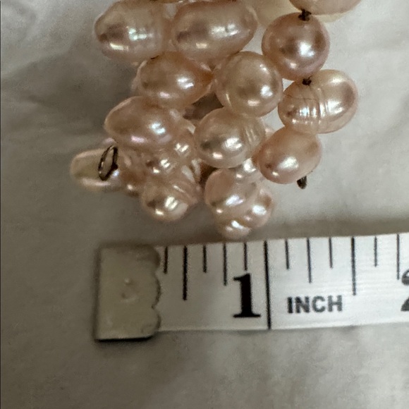 PINK FRESHWATER PEARLS BRACELET COIL ARTISAN Jewelry Spiral Bangle Genuine Pearl - Picture 8 of 12